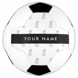 Rote Rosen, Muster von Rose, Ihr Name Fußball