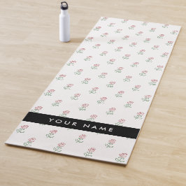 Rote Rosen, Muster von Rose, Ihr Name Yogamatte