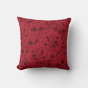 rote Rosen nahtlos Kissen