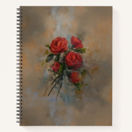 Rote Rosen-Notebook Notizbuch
