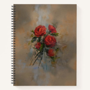 Rote Rosen-Notebook Notizbuch