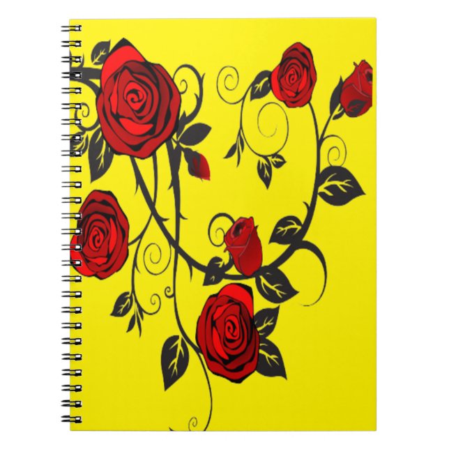 Rote Rosen Notizblock (Vorderseite)