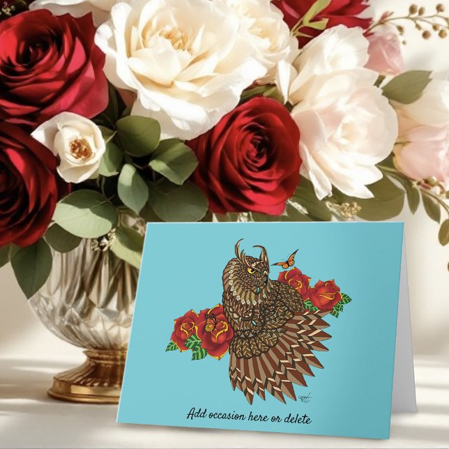 Rote Rosen Owl Blue Karte (Von Creator hochgeladen)