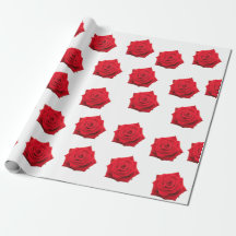 Rote Rosen Packpapier