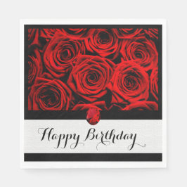 Rote Rosen Paper Napkin Serviette