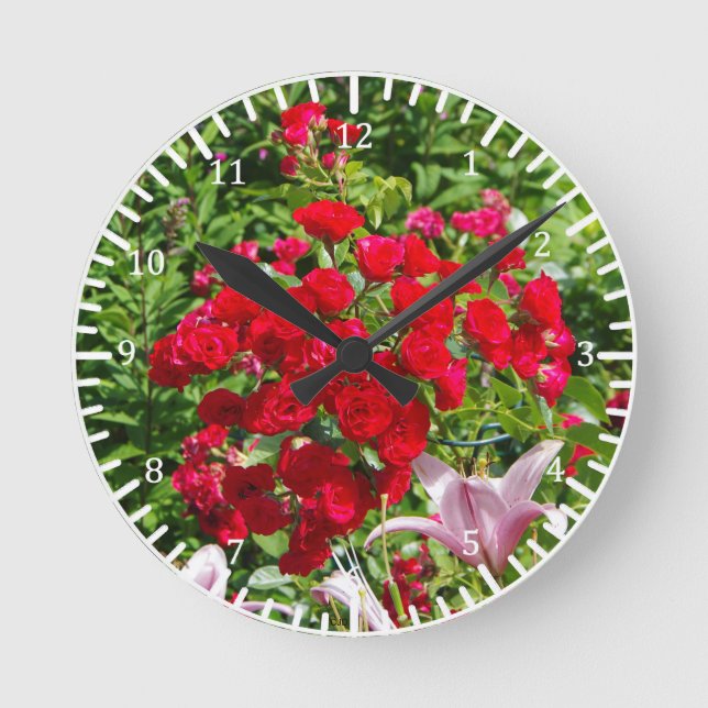 Rote Rosen plus Uhr (Vorderseite)