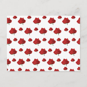 Rote Rosen Postkarte