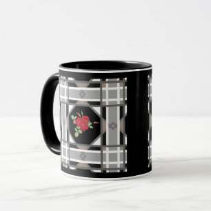 Rote Rosen , Retro , Geschenk , Gruß , Illustratio Tasse