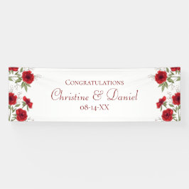 Rote Rosen Romantische Hochzeit Banner