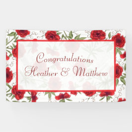 Rote Rosen Romantische Hochzeit Banner