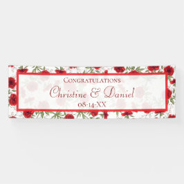 Rote Rosen Romantische Hochzeit Banner