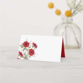 Rote Rosen Romantische Hochzeit Platzkarte