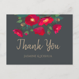 Rote Rosen Romantische Moody Danke Postkarte
