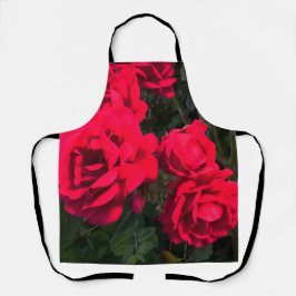Rote Rosen Rosarium Schürze