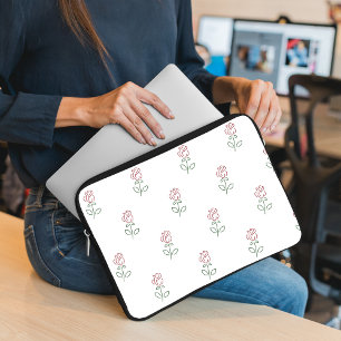Rote Rosen, Rosenmuster, Blumen Laptopschutzhülle
