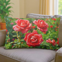 Rote Rosen Rückenkissen