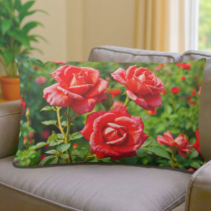 Rote Rosen Rückenkissen Lendenkissen