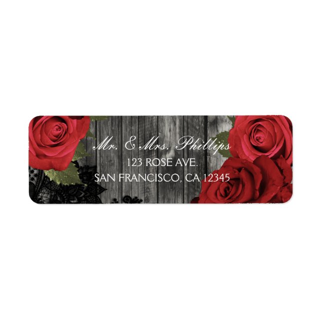 Rote Rosen Rustikale Gastgeschenk Hochzeit (Vorne)