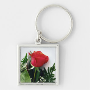 Rote Rosen Schlüsselanhänger