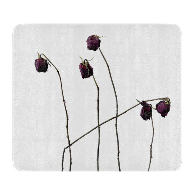 Rote Rosen Schneidebrett (Vorderseite)