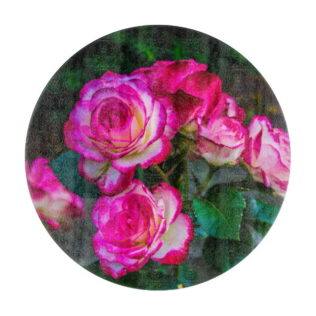 Rote Rosen Schneidebrett (Vorderseite)