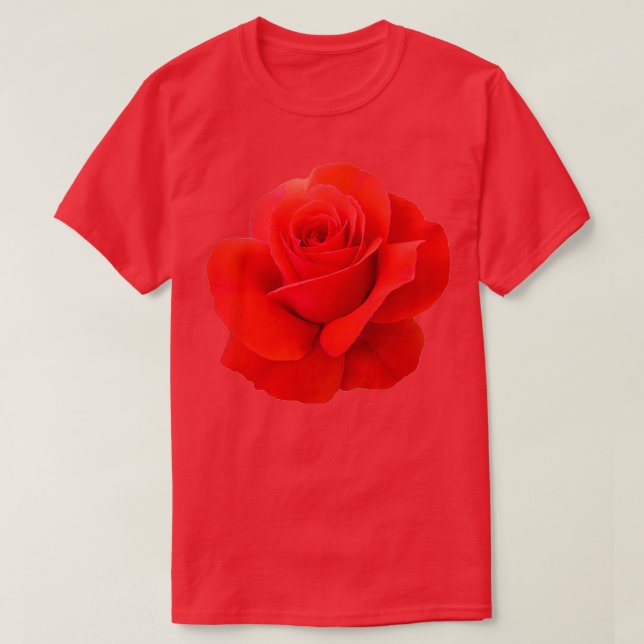 Rote Rosen Schwarz T-Shirt (Design vorne)