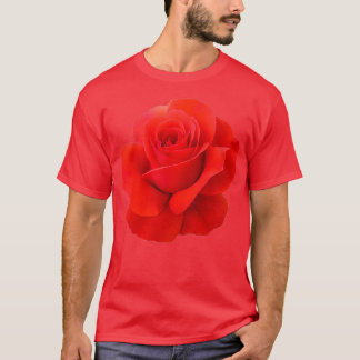 Rote Rosen Schwarz T-Shirt