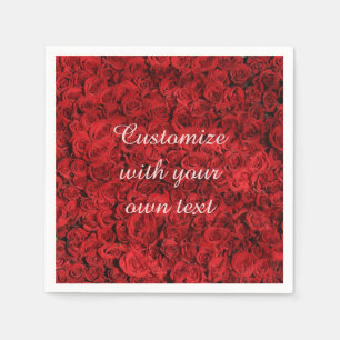 Rote Rosen Serviette