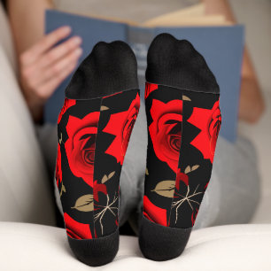 Rote Rosen Socken