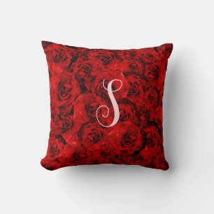 Rote Rosen Stylish Custom Monogram Kissen