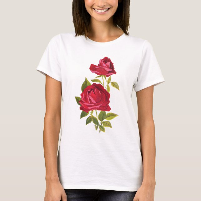 Rote Rosen T-Shirt (Vorderseite)