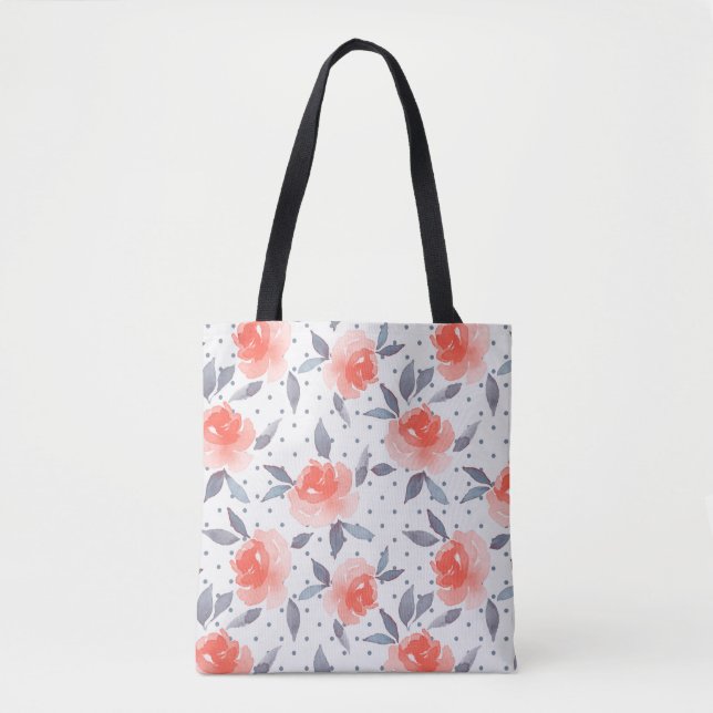 Rote Rosen Tasche (Vorderseite)