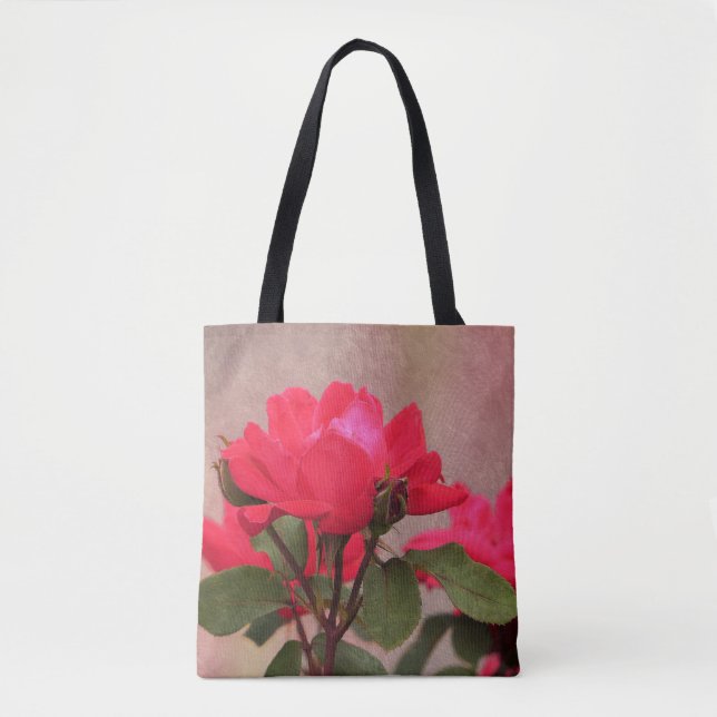 Rote Rosen Tasche (Vorderseite)