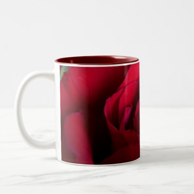 Rote Rosen Tasse Kaffee Cup Schöne Rose Dekoration (Links)