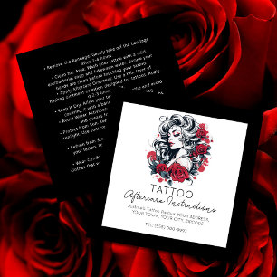 Rote Rosen Tattoo Aftercare Instructions Stilvoll Quadratische Visitenkarte