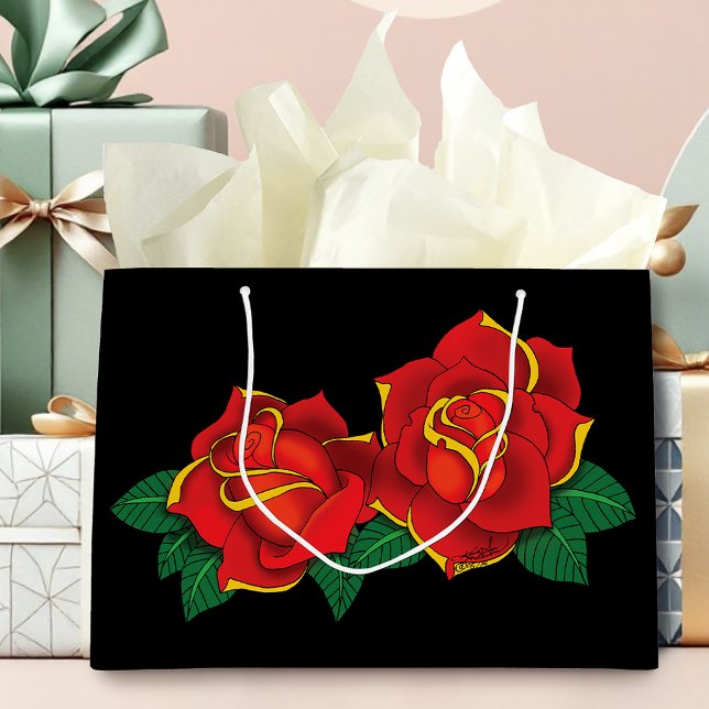 Rote Rosen Tattoo Große Geschenktüte (Von Creator hochgeladen)