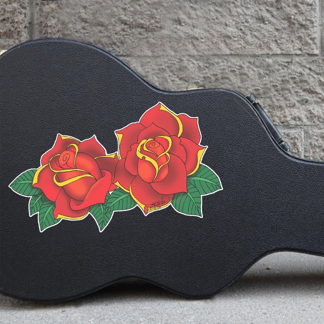 Rote Rosen Tattoos Aufkleber (Von Creator hochgeladen)