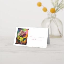 Rote Rosen Tischnummer Platzkarte