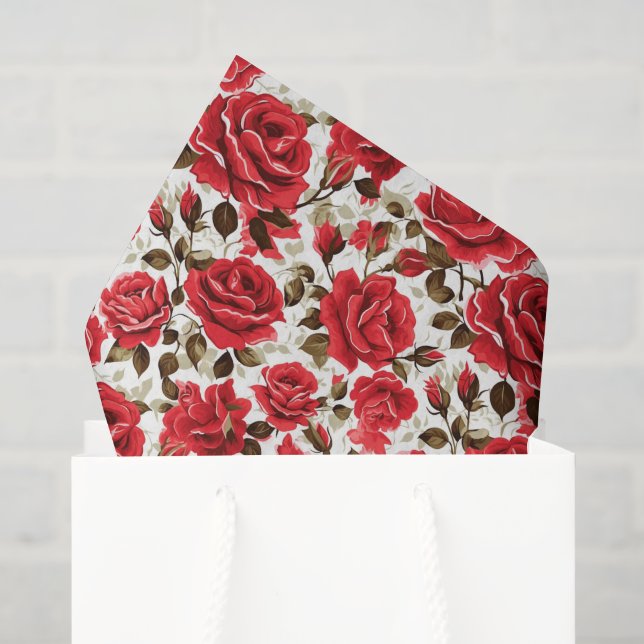 Rote Rosen-Tissue-Papier Seidenpapier (Geschenktüte)
