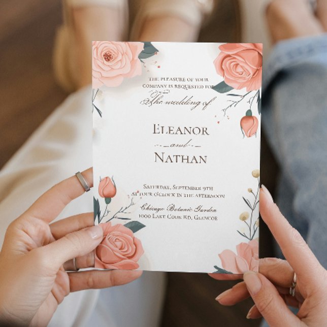 Rote Rosen und Sommerfrühlingssehen Einladung (Von Creator hochgeladen)