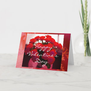 Rote Rosen Valentine III Feiertagskarte