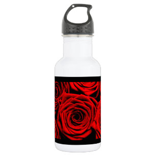 Rote Rosen Wasserflasche