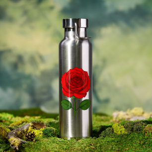 Rote Rosen-Wasserflasche Trinkflasche