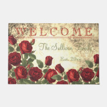 Rote Rosen WELCOME Monogramm
