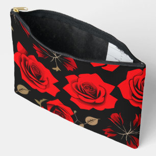 Rote Rosen Zubehörtasche