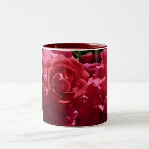Rote Rosen Zweifarbige Tasse