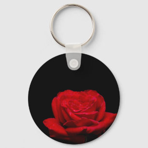 Rote Rote Rose Schlüsselanhänger