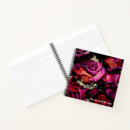 Rote Rote Rosen Blumenblatt Notizbuch