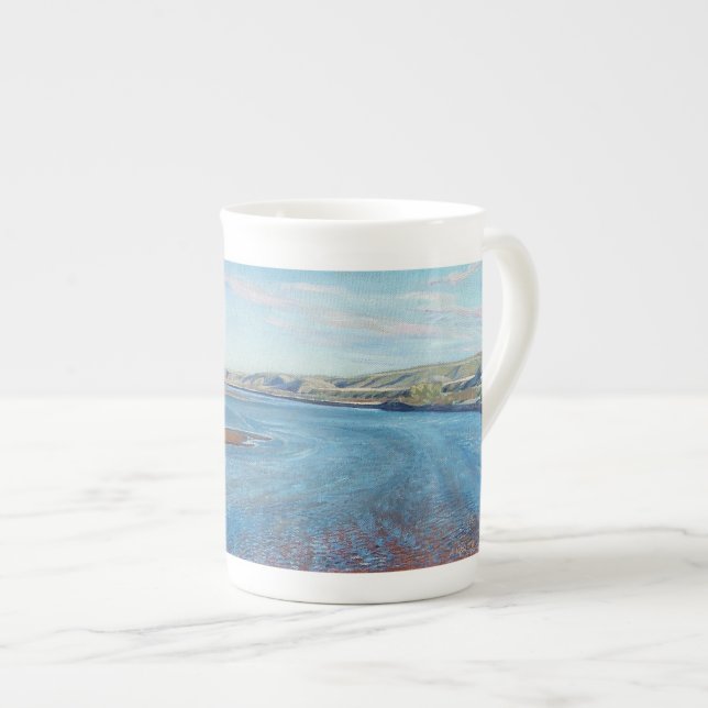 Rote Rotwild-Sandbänke - Knochen-China-Tasse Prozellantasse (Vorderseite Rechts)