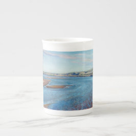 Rote Rotwild-Sandbänke - Knochen-China-Tasse Prozellantasse